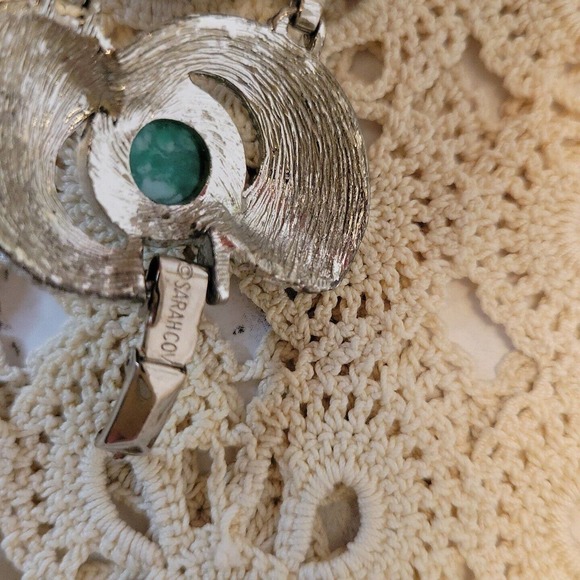 Sarah Coventry Vintage Chunky Lucite Cobachon Cuff Bracelet - Picture 9 of 11